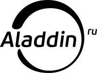 Логотип компании Аладдин Р.Д. чёрный (английский)