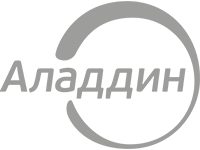 Логотип компании Аладдин Р.Д. серый